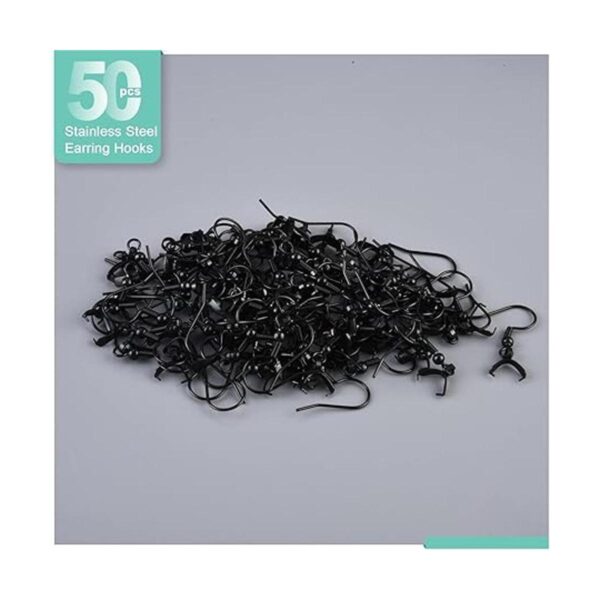 Ganchos para aretes 50 piezas25 pares alambre negro de_3