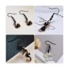 Ganchos para aretes 50 piezas25 pares alambre negro de_6