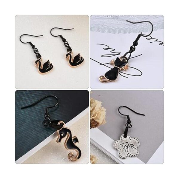 Ganchos para aretes 50 piezas25 pares alambre negro de_6