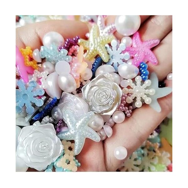 Dijes de arte de uñas con forma de corazón mixto diseño