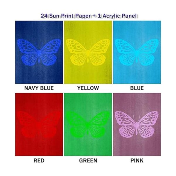 LIMOON Kit de papel colorido con estampado solar 24 hojas