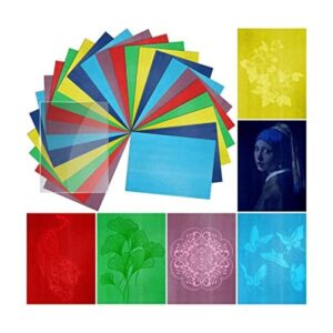 LIMOON Kit de papel colorido con estampado solar 24 hojas