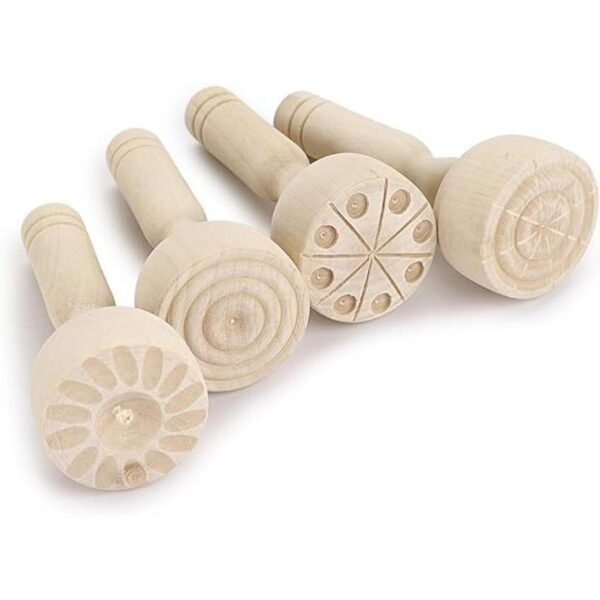 OwnMy Juego de sellos de arcilla de madera sellos de
