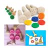 OwnMy Juego de sellos de arcilla de madera sellos de