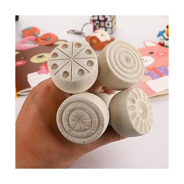 OwnMy Juego de sellos de arcilla de madera sellos de