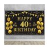Trgowaul Telón de fondo de cumpleaños número 40 dorado y_1