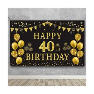Trgowaul Telón de fondo de cumpleaños número 40 dorado y_1