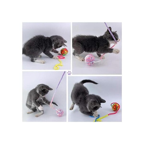 MAIYU Bolas de lana de colores para gatos campanilla_3