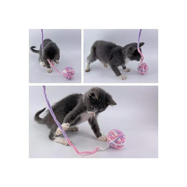 MAIYU Bolas de lana de colores para gatos campanilla_2