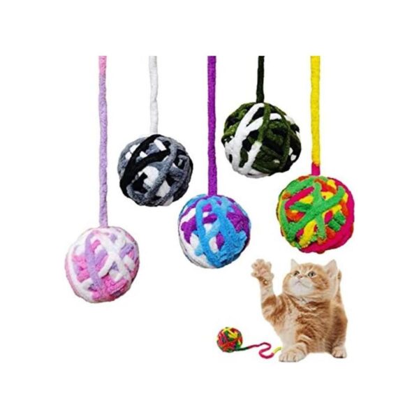 MAIYU Bolas de lana de colores para gatos campanilla_1