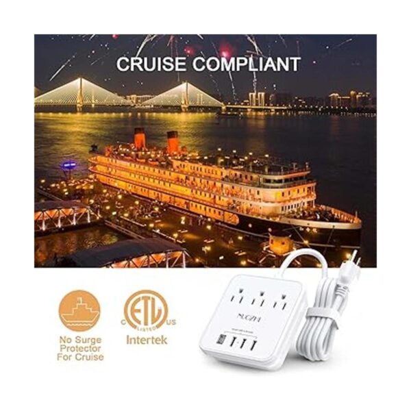 Cruise Essentials regleta de alimentación de 6 pies con 3_6