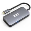 Hub USB C estación de base USB C 5 en 1 puerto de carga_1