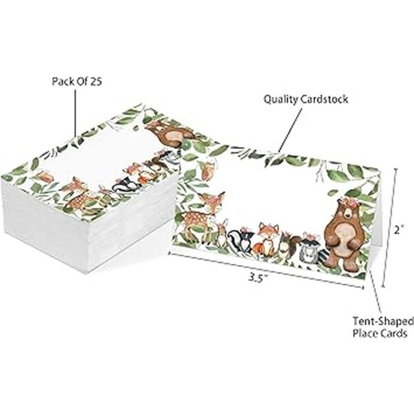 Tarjeta de mesa con temática de animales de safari de la_2