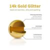 JinCraft 200 cuentas chapadas en oro de 14 quilates de