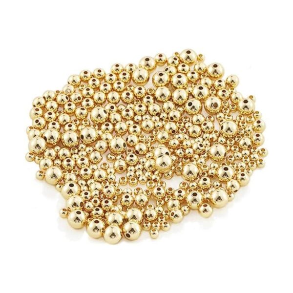 JinCraft 200 cuentas chapadas en oro de 14 quilates de