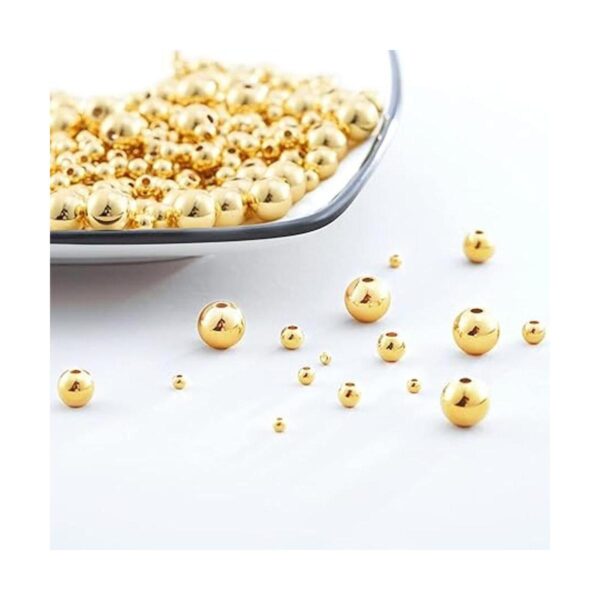 JinCraft 200 cuentas chapadas en oro de 14 quilates de
