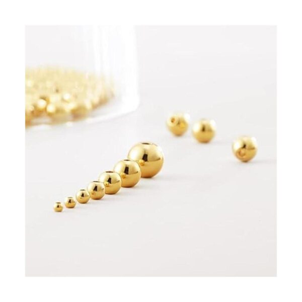 JinCraft 200 cuentas chapadas en oro de 14 quilates de
