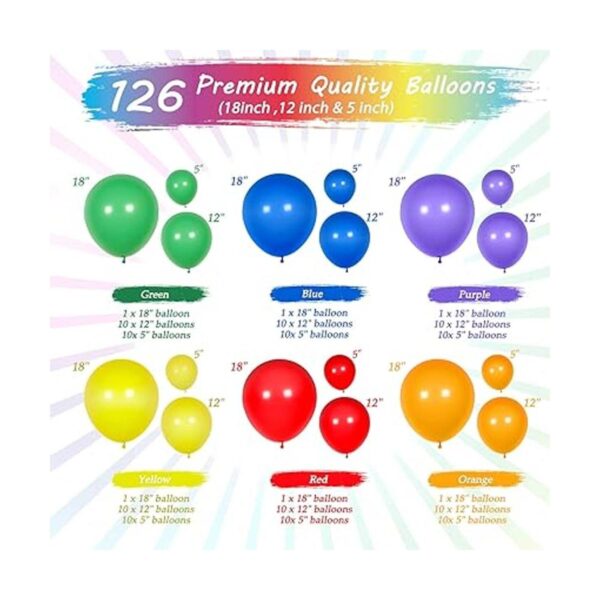 JOGAMS Juego de 126 guirnaldas de globos coloridas_3