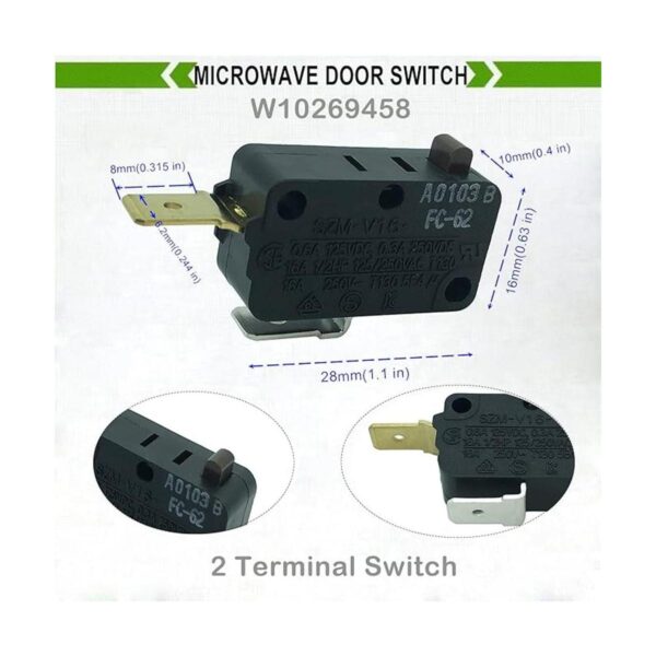 LONYE Interruptor de puerta de microondas W10727360 y_4