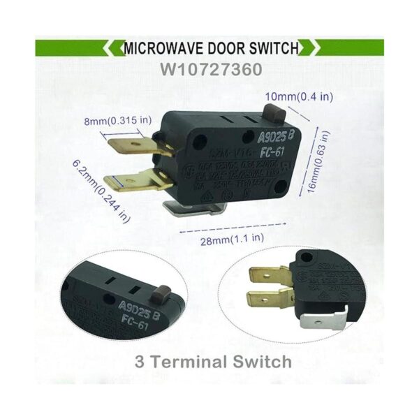 LONYE Interruptor de puerta de microondas W10727360 y_3