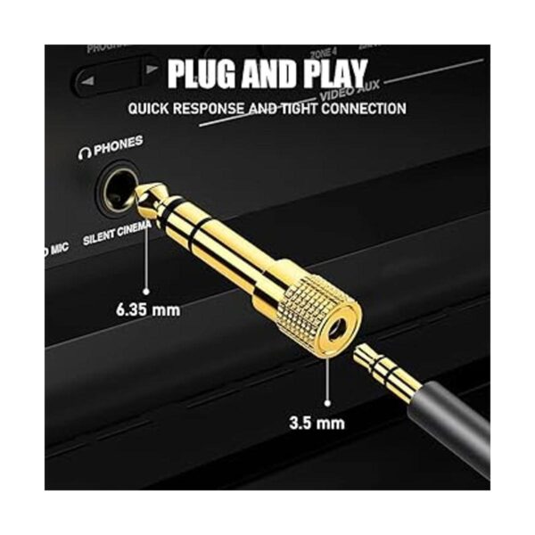 Neasy Adaptador de audio estéreo de 0.250 in 14_2