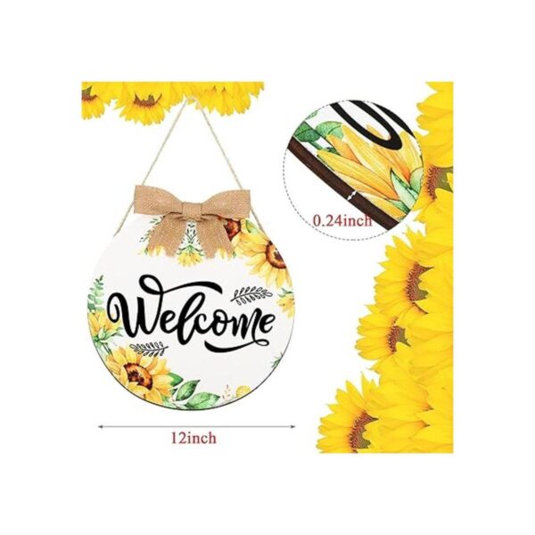 Letrero de bienvenida de girasol de 12 pulgadas_2