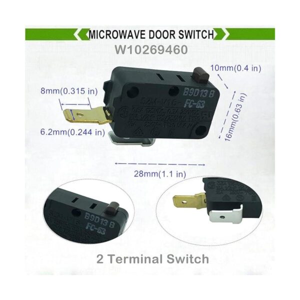 LONYE Interruptor de puerta de microondas W10727360 y_5