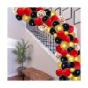 Kit de guirnalda de arco de globos de color rojo y negro y