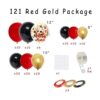 Kit de guirnalda de arco de globos de color rojo y negro y