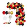 Kit de guirnalda de arco de globos de color rojo y negro y
