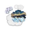 El juego de 8 moldes de resina de silicona de posavasos