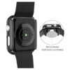 Langboom Funda rígida negra compatible con Apple Watch SE_4