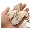 LASSUM 100 piezas 1.299 in Madera Corazón en forma de_6