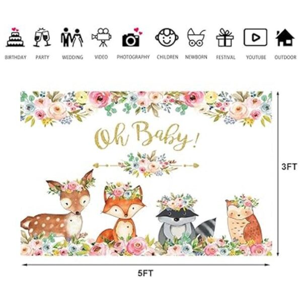 Animales Baby Shower Telones de fondo fotografía_4