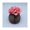 Molde de silicona de cráneo de rosa 3D DIY vela yeso molde_4