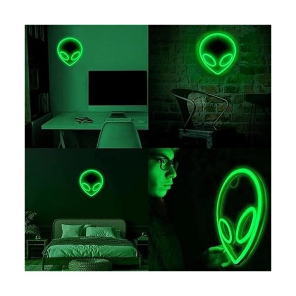 NICETHUMB Letrero de neón alienígena para decoración de_4