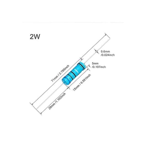 Chanzon 150 unidades de 2 W 1R1MR ohmios 29 valores kit_3