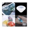 Clear Sphere Cube Diamond Triangular Pyramid Resin Mold 4