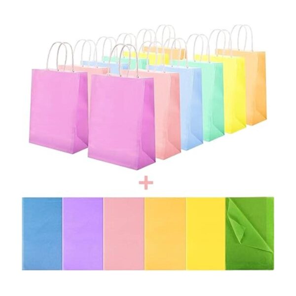 Larcenciel 12 bolsas de regalo con papel de seda bolsas_2