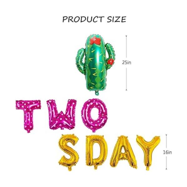 Decoración para fiesta de cumpleaños de Taco Twosday