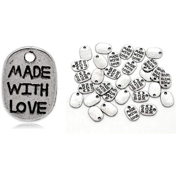 JGFinds Hecho con dijes de mensaje de amor 200 unidades_1