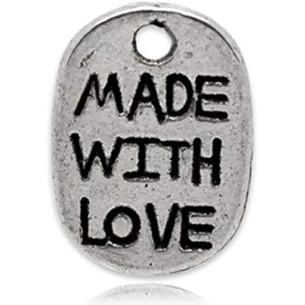 JGFinds Hecho con dijes de mensaje de amor 200 unidades_3
