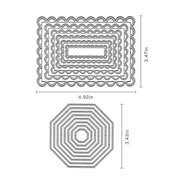 Troqueles de corte de marco rectangular anidados de metal_5