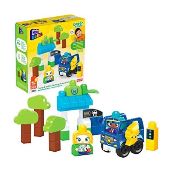 MEGA BLOKS GREEN TOWN Juego de construcción de autobús_1