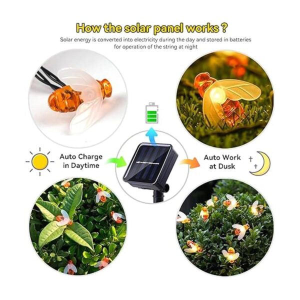 ITICdecor Guirnalda de luces solares de 30 luces LED_3