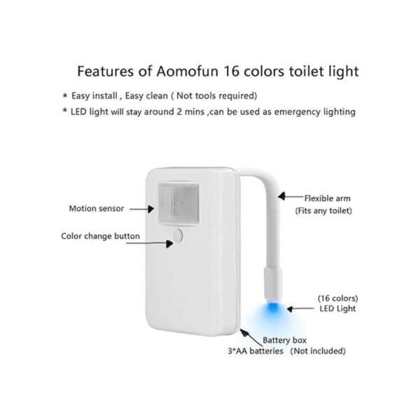 Aomofun Luz nocturna de inodoro luz nocturna LED que_3