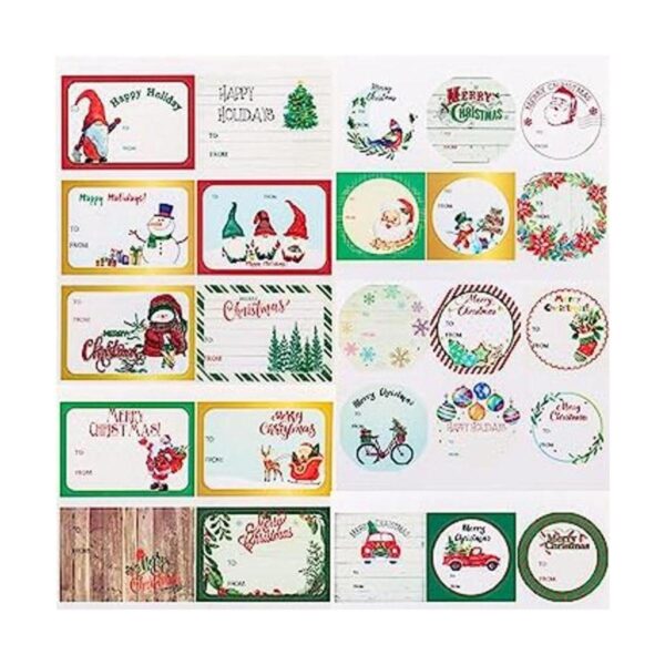 POPGIFTU 144 etiquetas de regalo de Navidad calcomanías