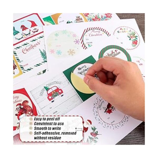 POPGIFTU 144 etiquetas de regalo de Navidad calcomanías