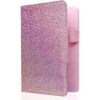 Mymazn Cartera holográfica con purpurina rosa para_1