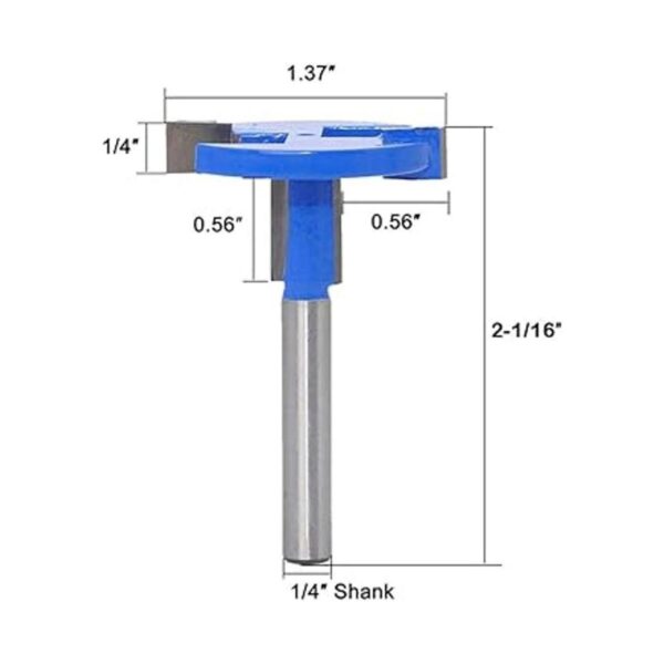 Mesee T Ranura Router Bit 14 Pulgada Mango Recto TTrack